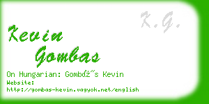 kevin gombas business card